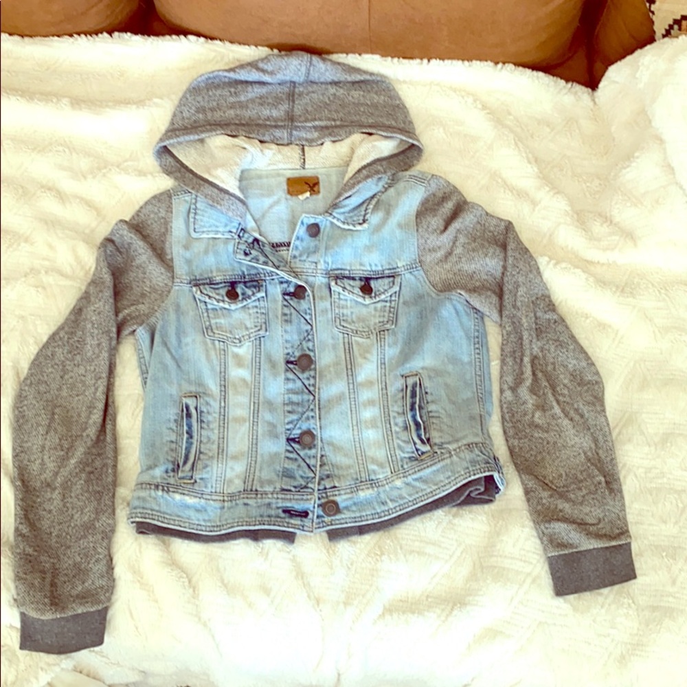 American Eagle denim sweater jacket